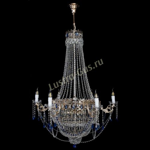 Люстра Елизавета синяя в Самаре Гусь Хрустальный
