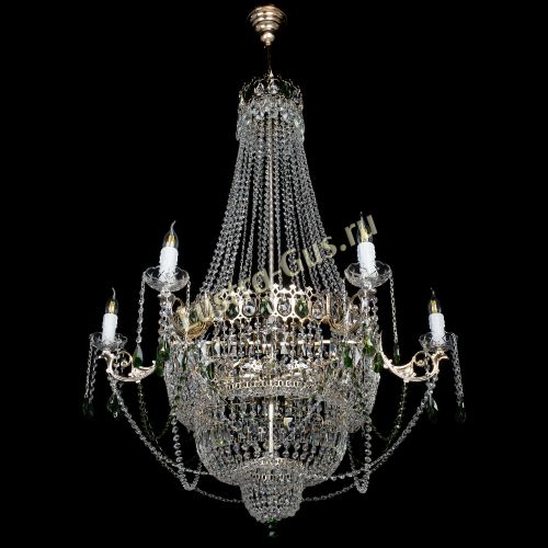 Люстра Елизавета зеленая в Самаре Гусь Хрустальный