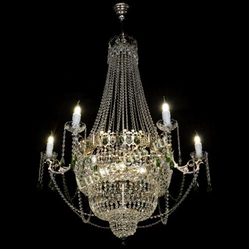 Люстра Елизавета зеленая в Самаре Гусь Хрустальный