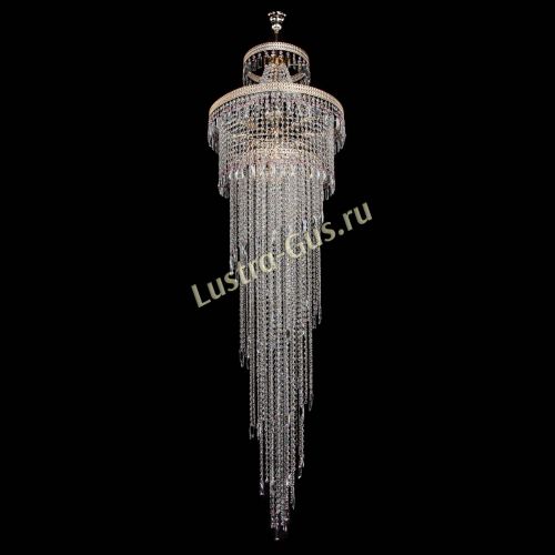 Люстра Флоренция Водопад №8 розовая в Самаре Гусь Хрустальный