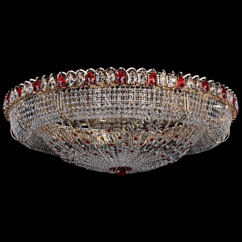 Люстра Кольцо Классика №12 красная в Самаре Гусь Хрустальный