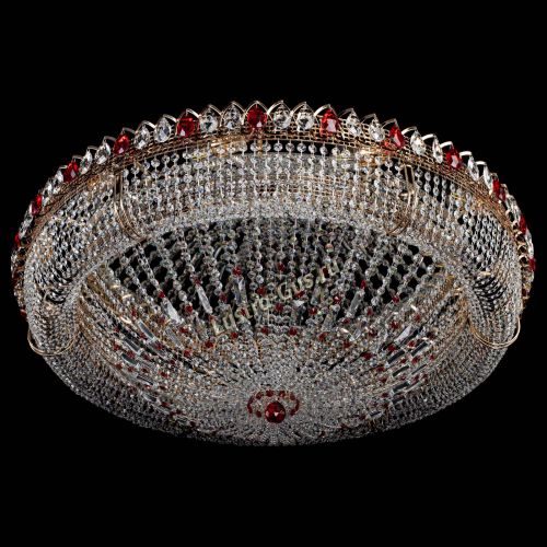 Люстра Кольцо Классика №12 красная в Самаре Гусь Хрустальный