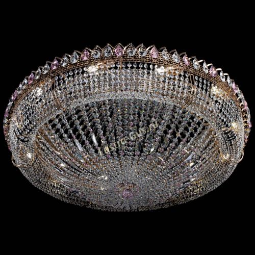 Люстра Кольцо Классика №12 розовая в Самаре Гусь Хрустальный