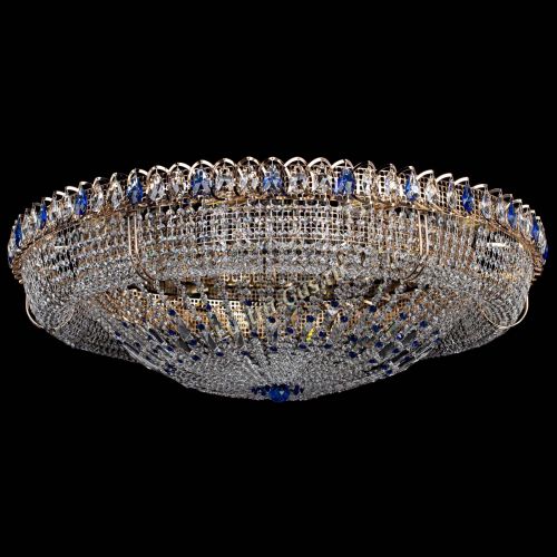 Люстра Кольцо Классика №12 синяя в Самаре Гусь Хрустальный