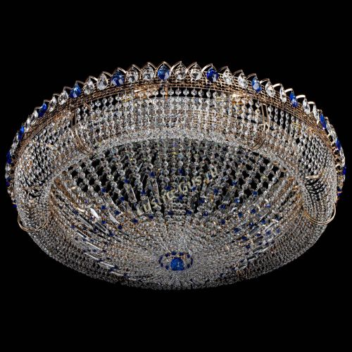 Люстра Кольцо Классика №12 синяя в Самаре Гусь Хрустальный