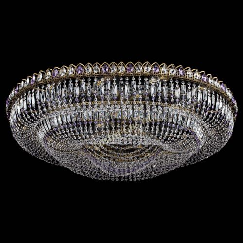 Люстра Кольцо Овал №17 под бронзу фиолетовая в Самаре Гусь Хрустальный