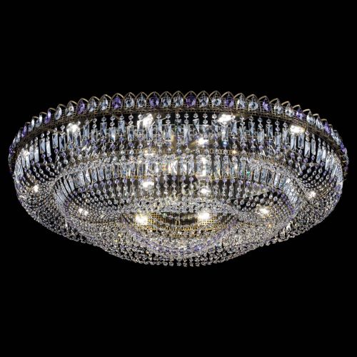 Люстра Кольцо Овал №17 под бронзу фиолетовая в Самаре Гусь Хрустальный