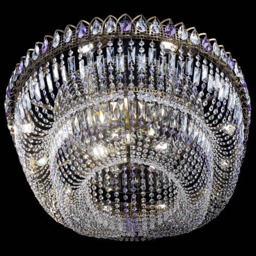 Люстра Кольцо Овал №17 под бронзу фиолетовая в Самаре Гусь Хрустальный