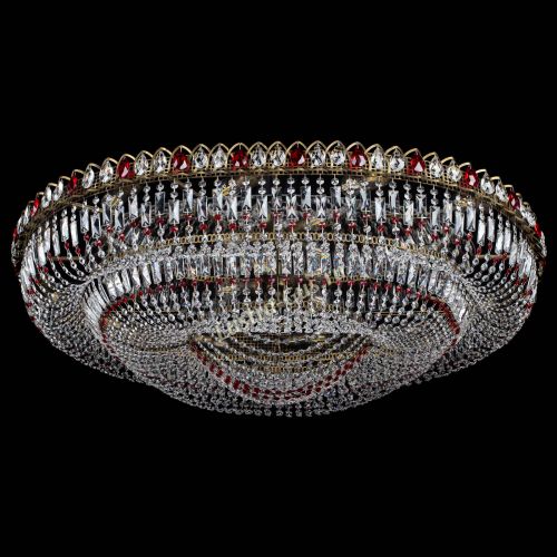 Люстра Кольцо Овал №17 под бронзу красная в Самаре Гусь Хрустальный