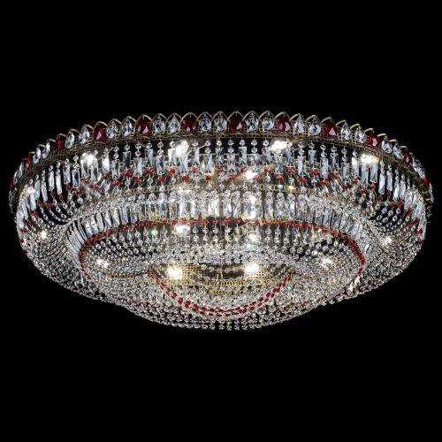 Люстра Кольцо Овал №17 под бронзу красная в Самаре Гусь Хрустальный