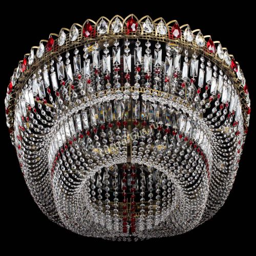 Люстра Кольцо Овал №17 под бронзу красная в Самаре Гусь Хрустальный