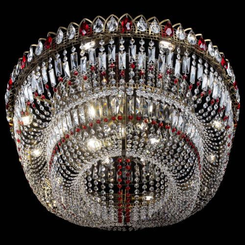 Люстра Кольцо Овал №17 под бронзу красная в Самаре Гусь Хрустальный