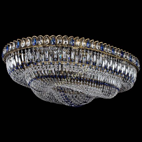 Люстра Кольцо Овал №17 под бронзу синяя в Самаре Гусь Хрустальный