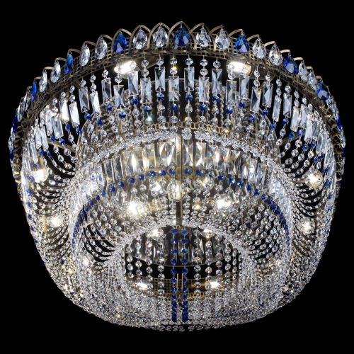 Люстра Кольцо Овал №17 под бронзу синяя в Самаре Гусь Хрустальный