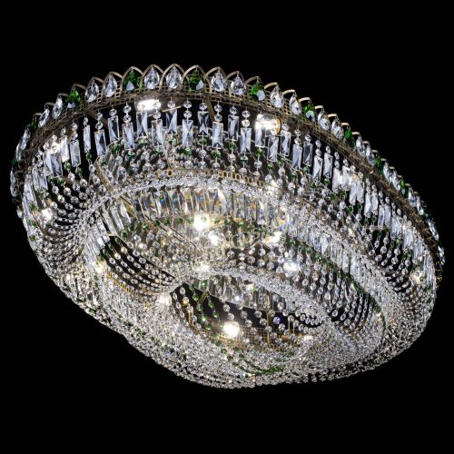 Люстра Кольцо Овал №17 под бронзу зеленая в Самаре Гусь Хрустальный