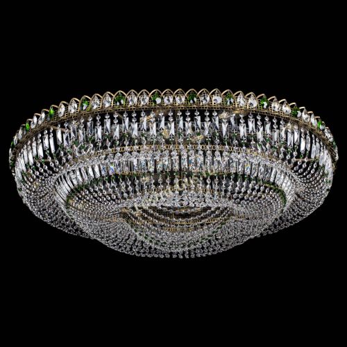 Люстра Кольцо Овал №17 под бронзу зеленая в Самаре Гусь Хрустальный