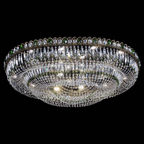 Люстра Кольцо Овал №17 под бронзу зеленая в Самаре Гусь Хрустальный