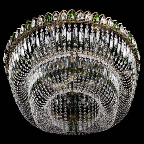 Люстра Кольцо Овал №17 под бронзу зеленая в Самаре Гусь Хрустальный