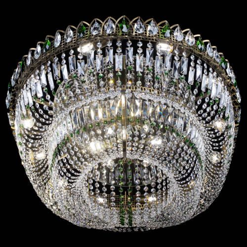 Люстра Кольцо Овал №17 под бронзу зеленая в Самаре Гусь Хрустальный