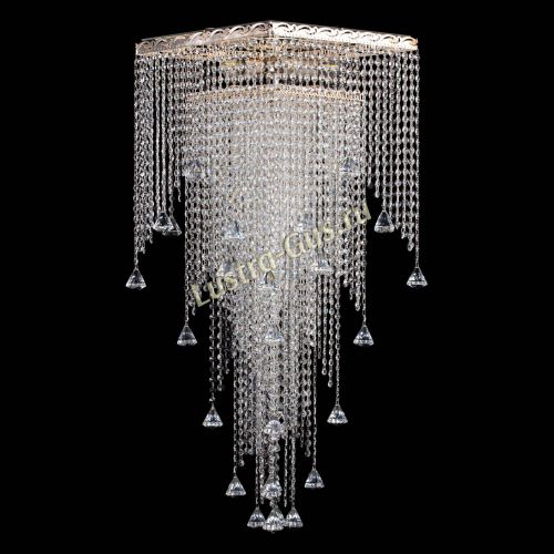 Люстра Квадрат Водопад с конусами в Самаре Гусь Хрустальный