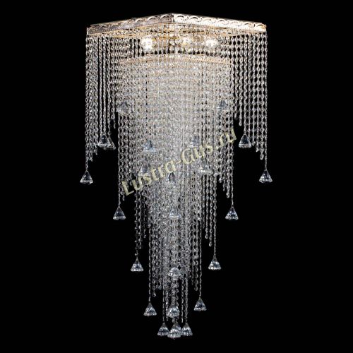 Люстра Квадрат Водопад с конусами в Самаре Гусь Хрустальный
