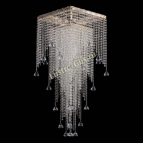 Люстра Квадрат Водопад с конусами в Самаре Гусь Хрустальный