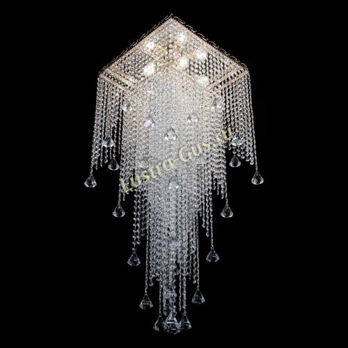 Люстра Квадрат Водопад с конусами в Самаре Гусь Хрустальный
