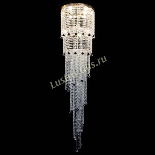 Люстра Милан каскад шар черный в Самаре Гусь Хрустальный
