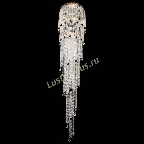 Люстра Милан каскад шар черный в Самаре Гусь Хрустальный