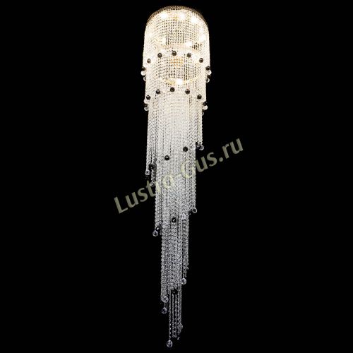 Люстра Милан каскад шар черный в Самаре Гусь Хрустальный