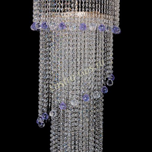 Люстра Милан каскад шар фиолетовый в Самаре Гусь Хрустальный