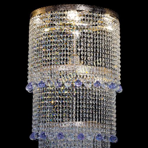 Люстра Милан каскад шар фиолетовый в Самаре Гусь Хрустальный