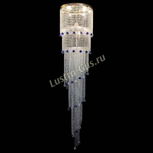 Люстра Милан каскад шар синий в Самаре Гусь Хрустальный