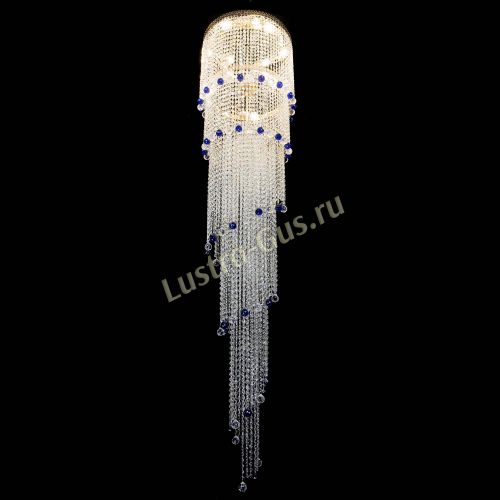 Люстра Милан каскад шар синий в Самаре Гусь Хрустальный