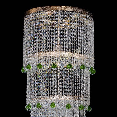 Люстра Милан каскад шар зеленый в Самаре Гусь Хрустальный