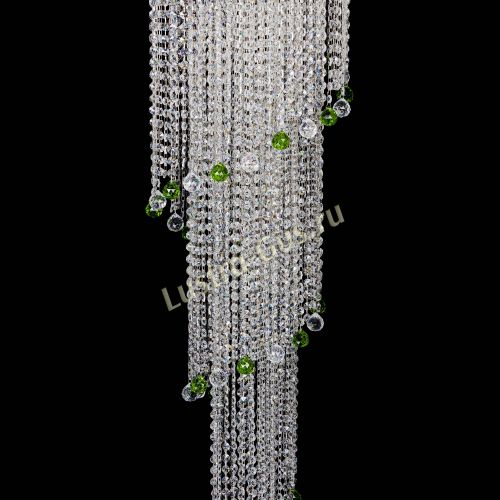 Люстра Милан каскад шар зеленый в Самаре Гусь Хрустальный