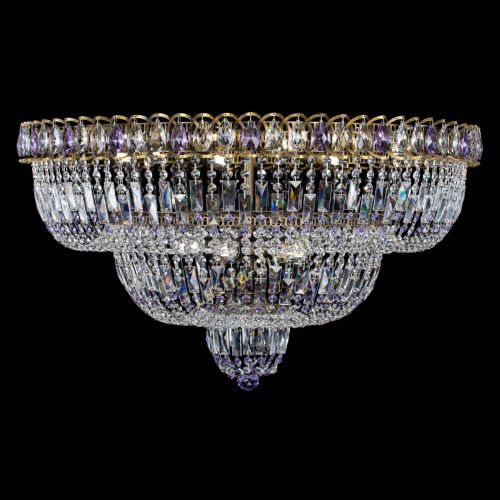 Люстра Водопад Обтикон №15 под бронзу фиолетовая в Самаре Гусь Хрустальный