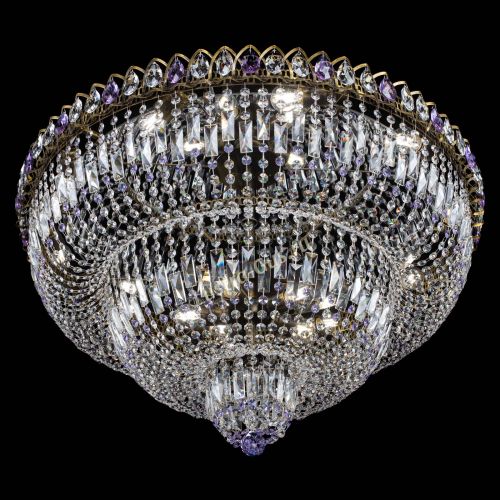 Люстра Водопад Обтикон №15 под бронзу фиолетовая в Самаре Гусь Хрустальный