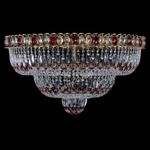 Люстра Водопад Обтикон №15 под бронзу красная в Самаре Гусь Хрустальный