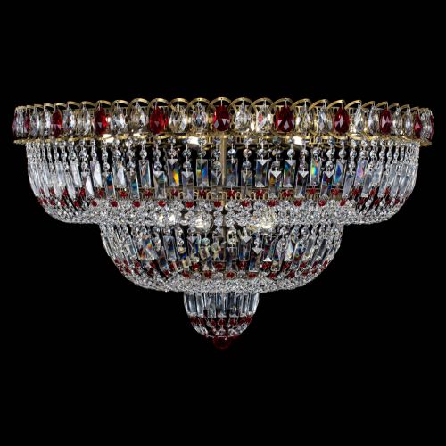 Люстра Водопад Обтикон №15 под бронзу красная в Самаре Гусь Хрустальный