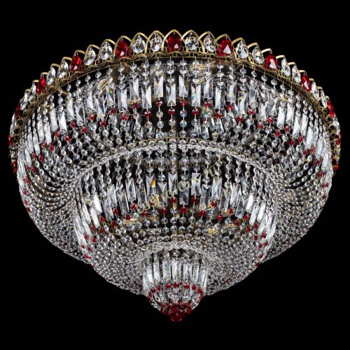 Люстра Водопад Обтикон №15 под бронзу красная в Самаре Гусь Хрустальный