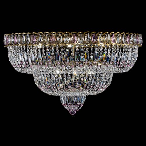 Люстра Водопад Обтикон №15 под бронзу розовая в Самаре Гусь Хрустальный