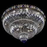 Люстра Водопад Обтикон №15 под бронзу синяя в Самаре