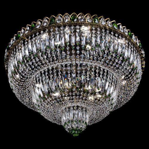 Люстра Водопад Обтикон №15 под бронзу зеленая в Самаре Гусь Хрустальный
