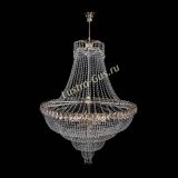 Люстра Водопад с подвесом. Высота - 1600 мм. Цвет фурнитуры - золото, Люстры Гусь Хрустальный