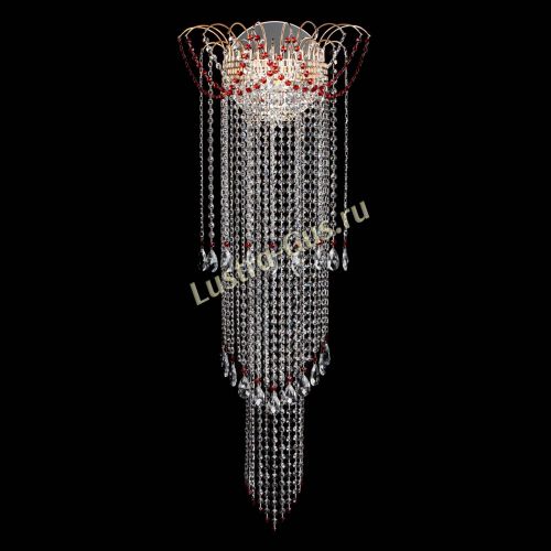 Бра Агата №1 длинная красная в Самаре Гусь Хрустальный