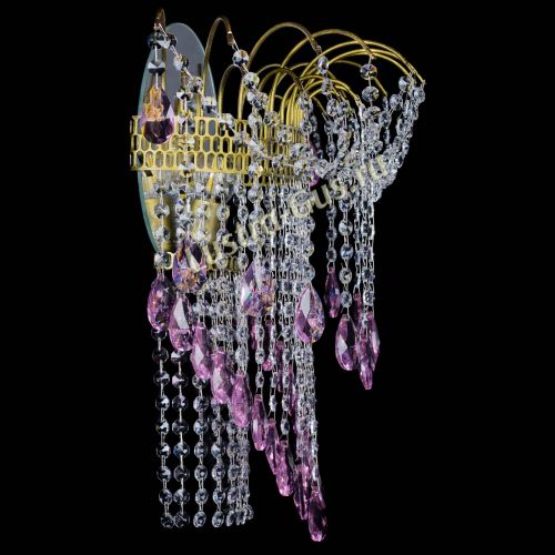 Бра Агата №4 под бронзу Розовая в Самаре Гусь Хрустальный