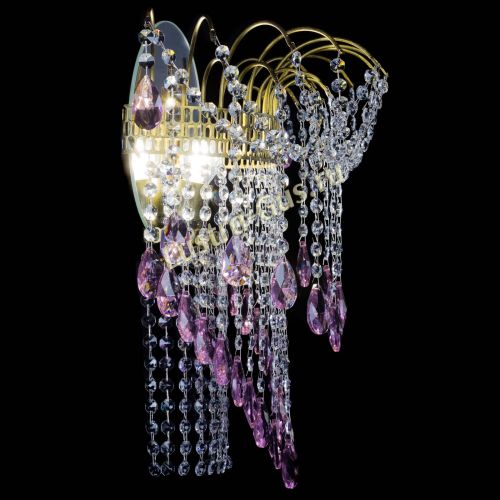 Бра Агата №4 под бронзу Розовая в Самаре Гусь Хрустальный