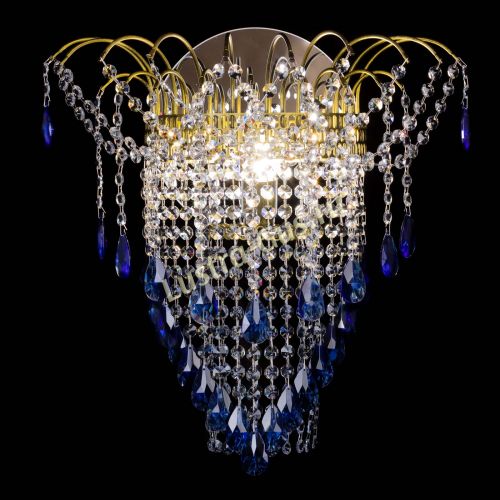 Бра Агата №4 под бронзу Синяя в Самаре Гусь Хрустальный