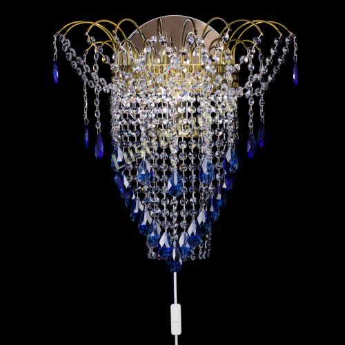 Бра Агата №4 под бронзу Синяя в Самаре Гусь Хрустальный